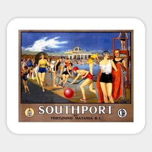 Vintage British Travel Poster: Southport Sticker